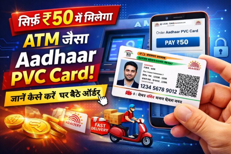 सिर्फ ₹50 में मिलेगा ATM जैसा Aadhaar PVC Card! जानें कैसे करें घर बैठे ऑर्डर
