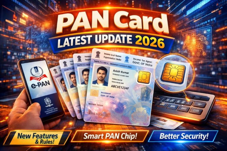 Pan Card Latest Update 2026: नए नियम, PAN-Aadhaar Linking, E-PAN और जरूरी जानकारी
